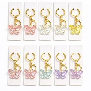 Butterfly Keychain or Bag charms  2 for $15 or 1 for $10 Assorted Pastel Colors
